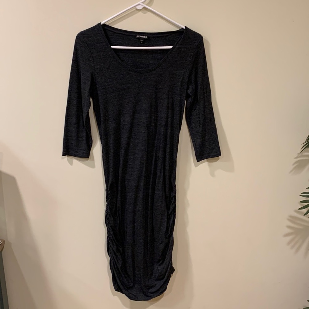 Dark grey fitted dress